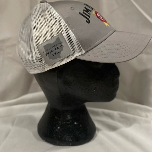 Jim Beam Official Whiskey Logo Trucker Style‎ Hat Ball Cap Gray One Size Fits - Picture 3 of 7